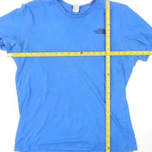 The North Face Men's Blue Crew Neck Regular Fit Cotton T-Shirt M