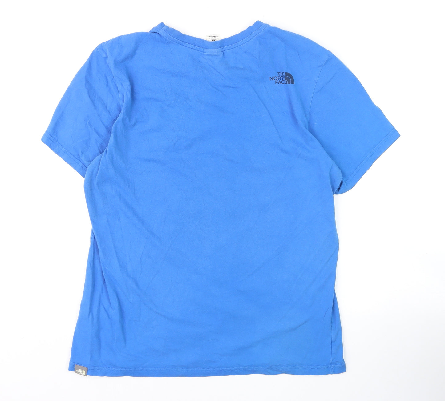 The North Face Men's Blue Crew Neck Regular Fit Cotton T-Shirt M