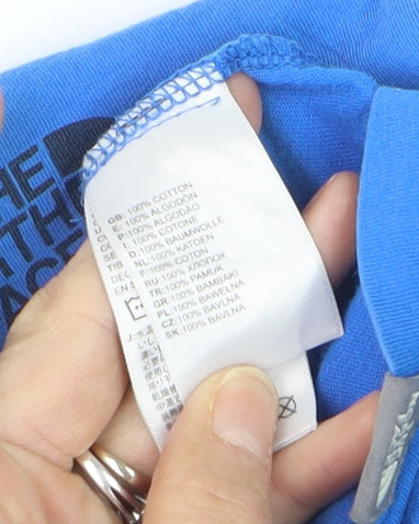 The North Face Men's Blue Crew Neck Regular Fit Cotton T-Shirt M