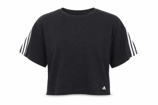 Adidas Women’s Black Cropped Relaxed Fit Training T-Shirt Size M
