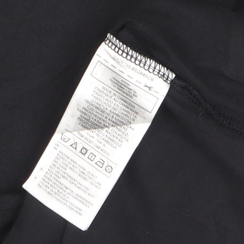 Adidas Women’s Black Cropped Relaxed Fit Training T-Shirt Size M