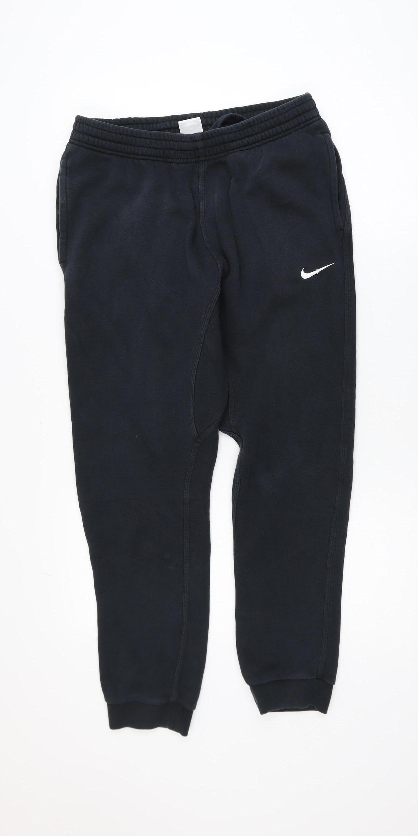 Nike Mens Black Fleece Joggers Size M Regular Fit Tapered Leg
