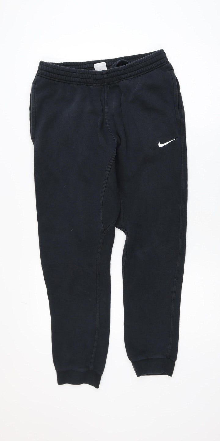 Nike Mens Black Fleece Joggers Size M Regular Fit Tapered Leg