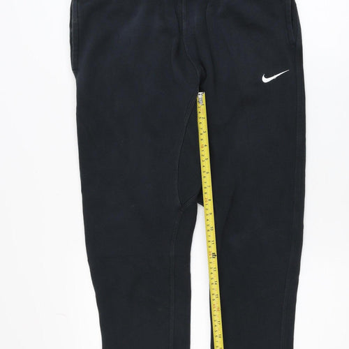 Nike Mens Black Fleece Joggers Size M Regular Fit Tapered Leg
