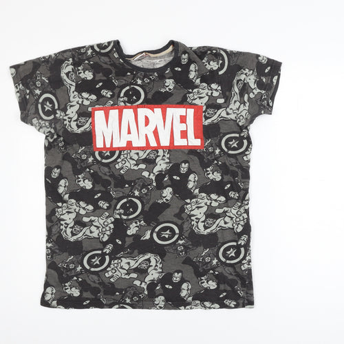 Marvel Girls Black Graphic Avengers T-Shirt 13-14 Years 100% Cotton