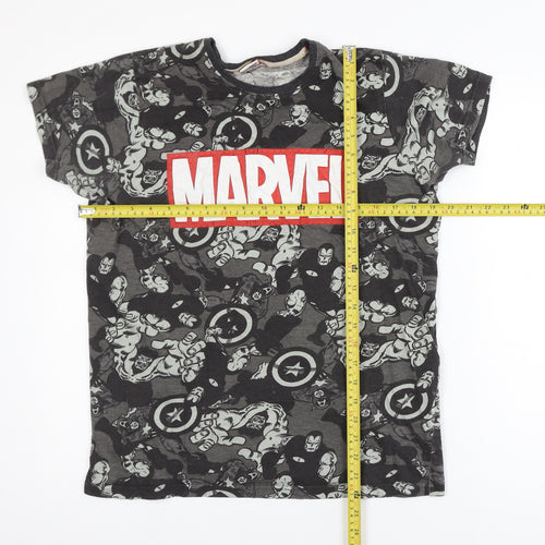 Marvel Girls Black Graphic Avengers T-Shirt 13-14 Years 100% Cotton