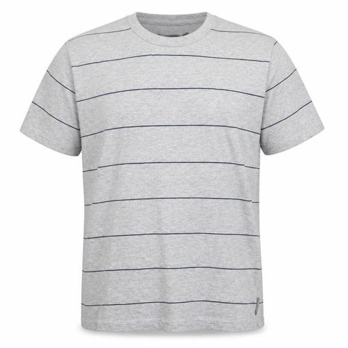 French Connection Men's Grey Striped Cotton T-Shirt XL