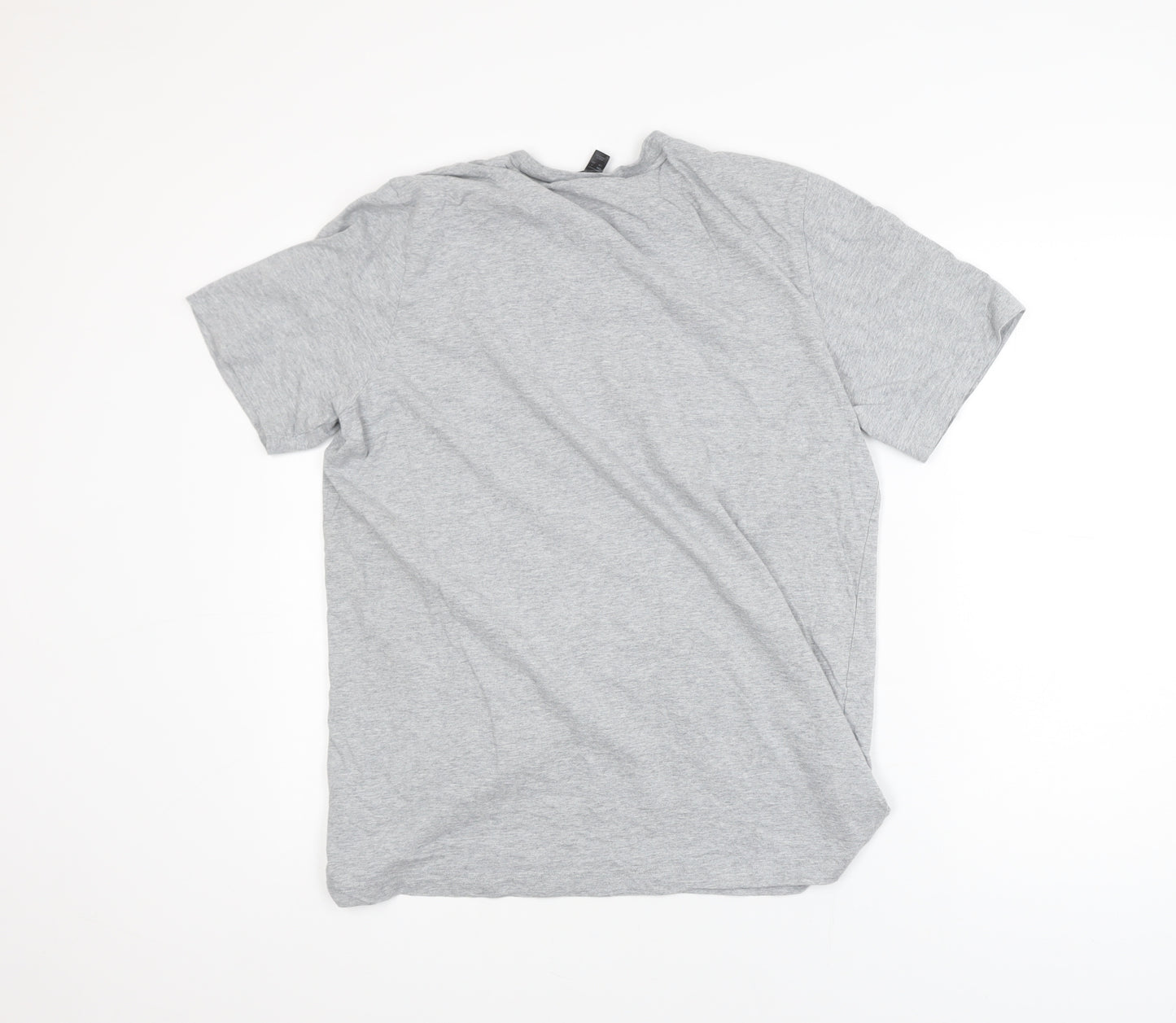 Adidas Boys Grey Large Logo T-Shirt Short Sleeve Sports Cotton Top
