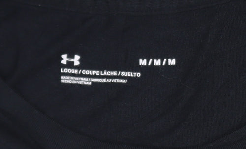 Under Armour Mens Black M Loose Fit Short Sleeve Sports T-Shirt