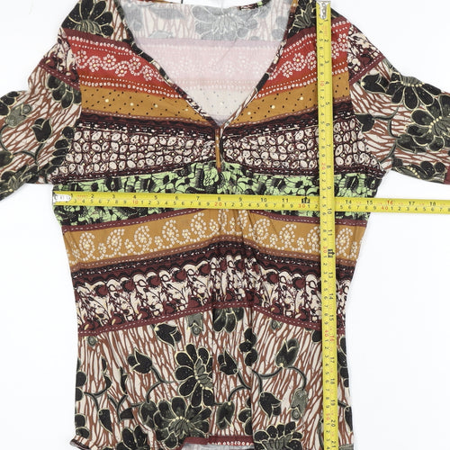 Wallis Womens Multicoloured Viscose Tunic Top Size 16