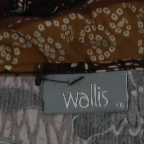 Wallis Womens Multicoloured Viscose Tunic Top Size 16