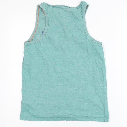 Superdry Men's Green Cotton Tank Top Small Activewear Vest
