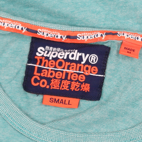 Superdry Men's Green Cotton Tank Top Small Activewear Vest