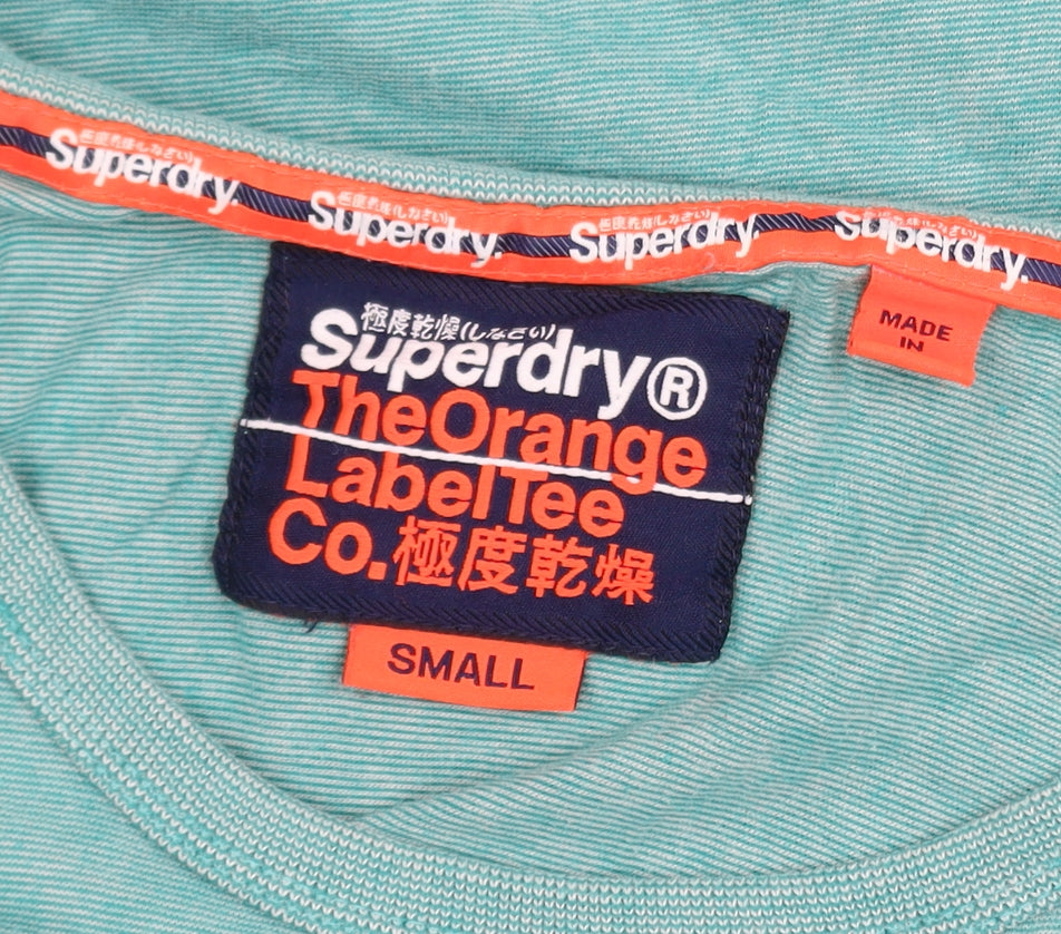 Superdry Men's Green Cotton Tank Top Small Activewear Vest
