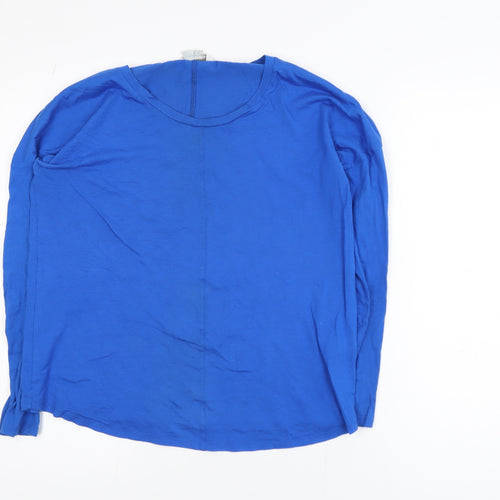 Boden Women Blue Size 12 Long Sleeve Basic Jersey Blouse