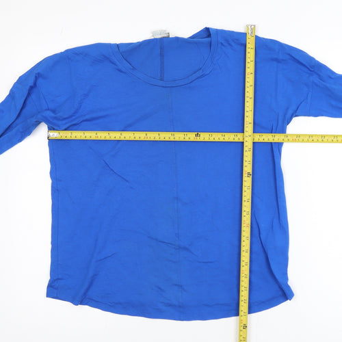 Boden Women Blue Size 12 Long Sleeve Basic Jersey Blouse