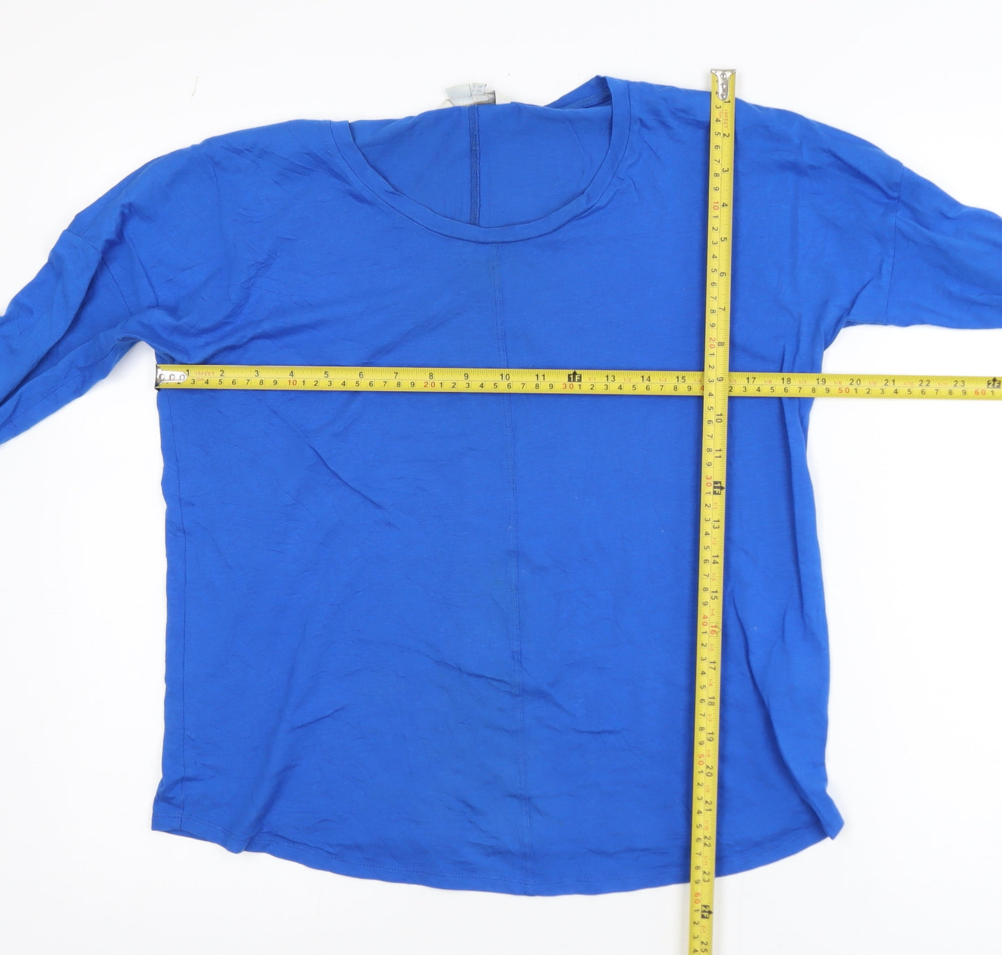 Boden Women Blue Size 12 Long Sleeve Basic Jersey Blouse