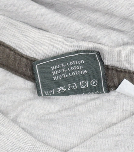 My Day Men's Grey Roma Italia Embroidered Cotton T-Shirt Size S