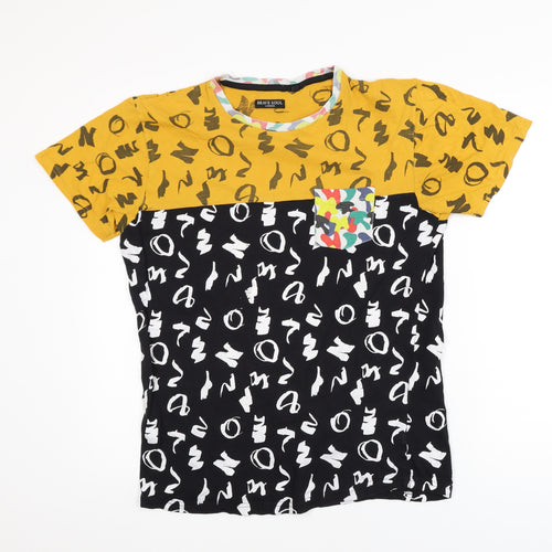Brave Soul Men’s Multicoloured Graphic Print Cotton T-Shirt M