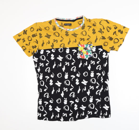 Brave Soul Men’s Multicoloured Graphic Print Cotton T-Shirt M