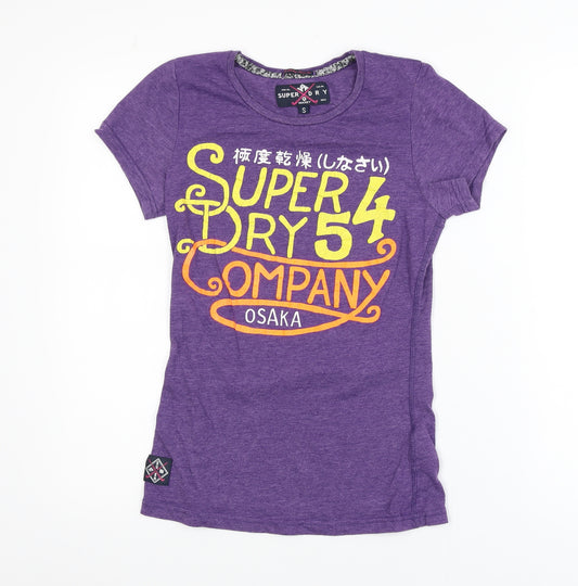 Superdry Women's Purple Graphic Logo T-Shirt Size S