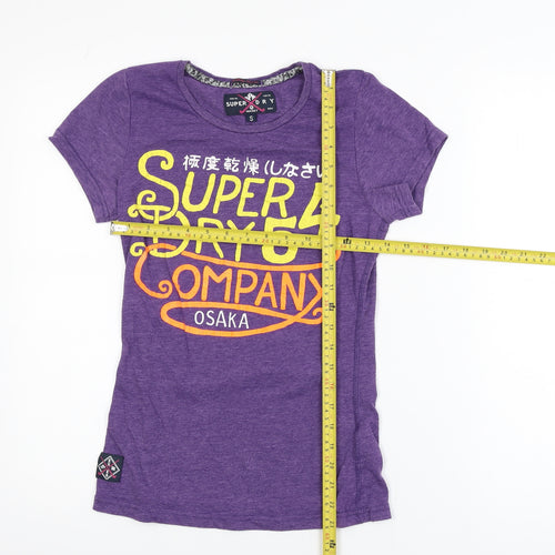Superdry Women's Purple Graphic Logo T-Shirt Size S