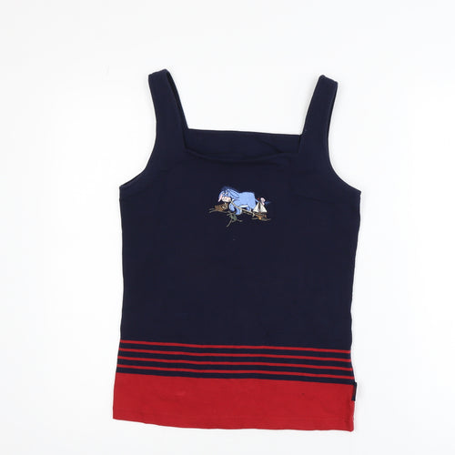 Disney Store Women’s Blue Red Camisole Tank Top Eeyore M Cotton