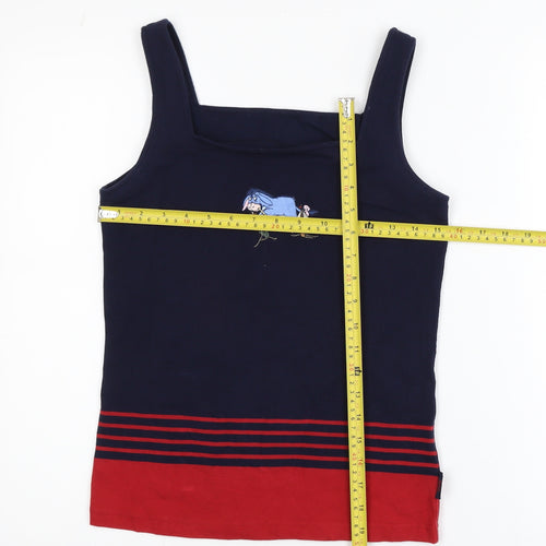 Disney Store Women’s Blue Red Camisole Tank Top Eeyore M Cotton