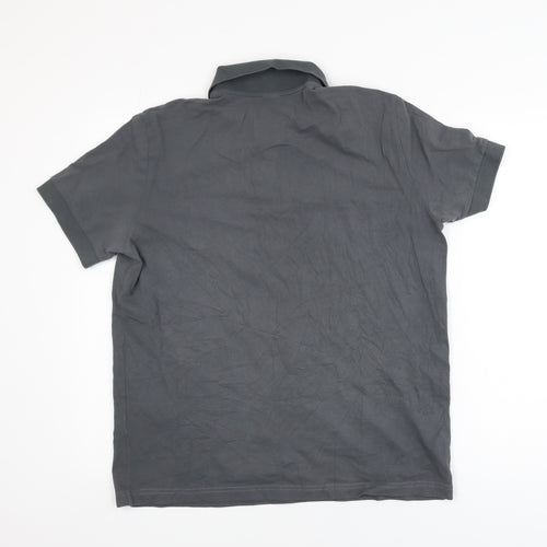Hugo Boss Men's Grey Classic Fit Short Sleeve Polo Shirt L
