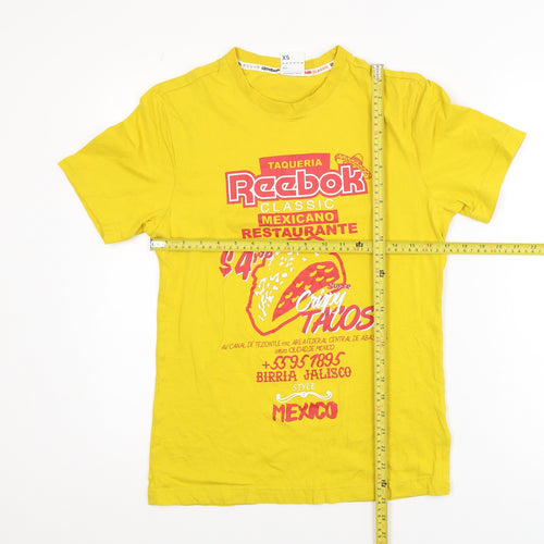 Reebok Men's Yellow XS Classic Mexicano Graphic T-Shirt