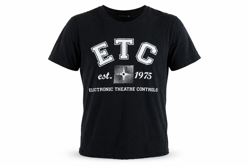 Front view of James & Nicholson Men’s Black College Graphic T-Shirt M