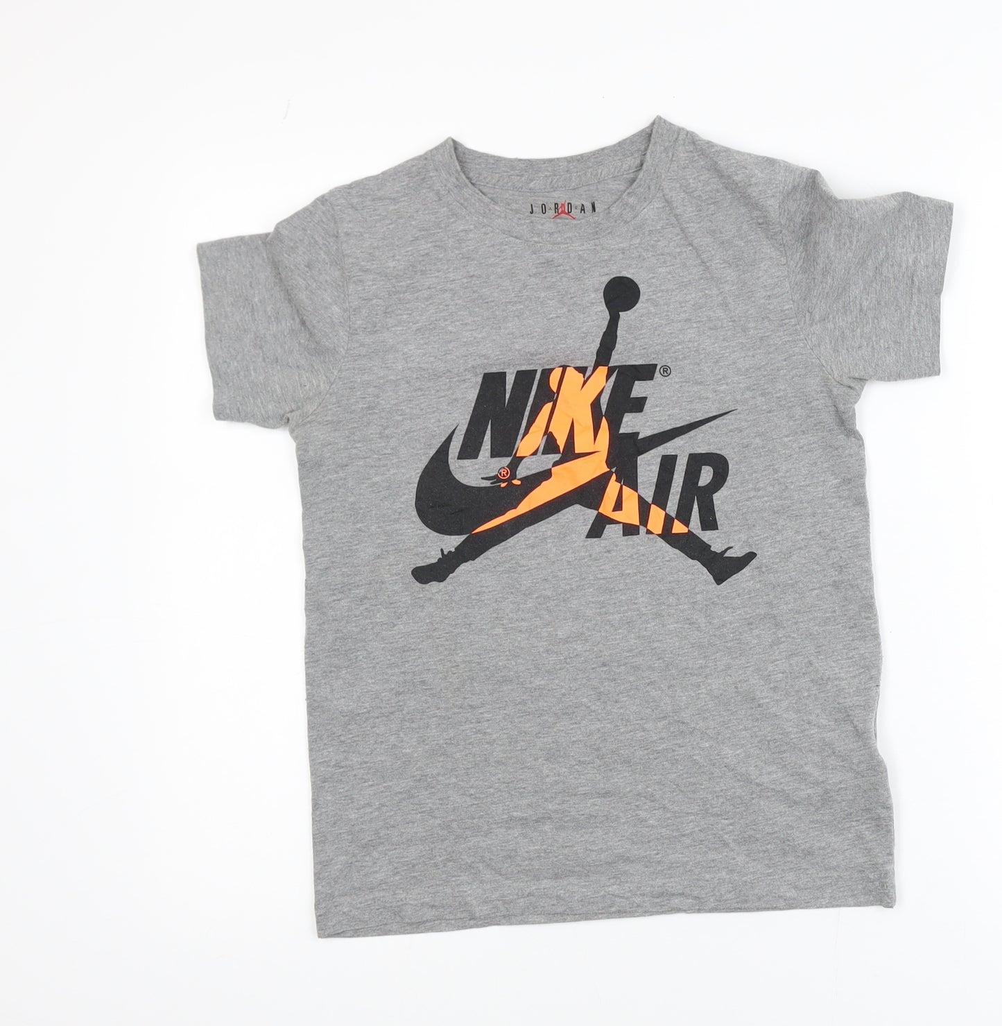 Nike Jordan Boys Grey Graphic Short Sleeve T-Shirt 10-12 Years