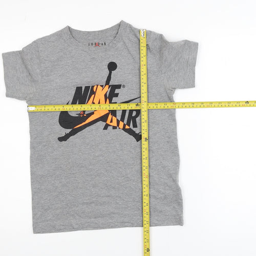 Nike Jordan Boys Grey Graphic Short Sleeve T-Shirt 10-12 Years