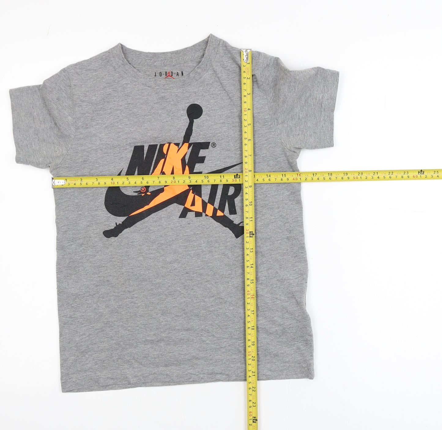 Nike Jordan Boys Grey Graphic Short Sleeve T-Shirt 10-12 Years