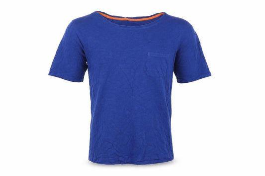 Front view of Boden Men's Blue Cotton Crew Neck Short Sleeve T-Shirt M