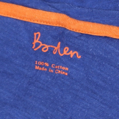 Boden Men's Blue Cotton Crew Neck Short Sleeve T-Shirt M