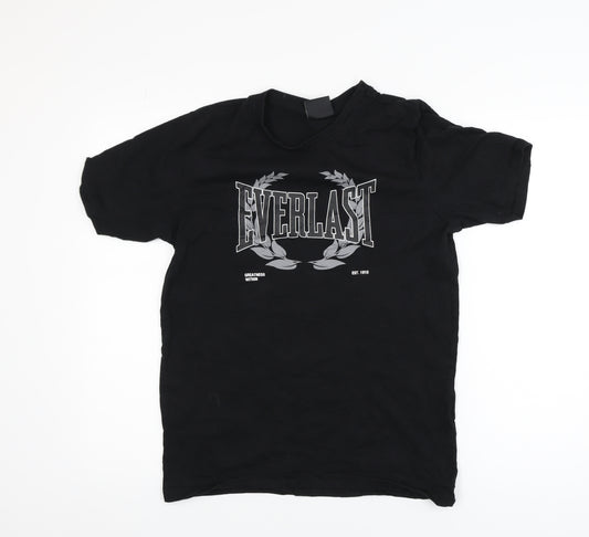 Everlast Men's Black Crew Neck Short Sleeve Graphic T-Shirt Size S