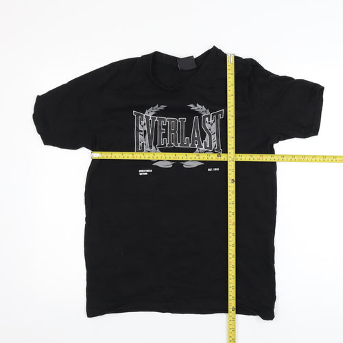 Everlast Men's Black Crew Neck Short Sleeve Graphic T-Shirt Size S