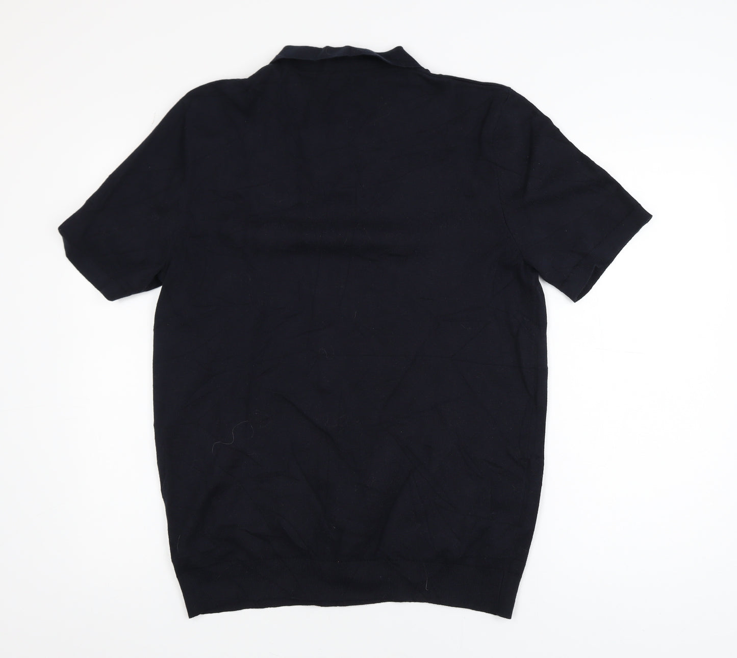 Threadbare Men's Black Regular Fit Cotton Polo Shirt M