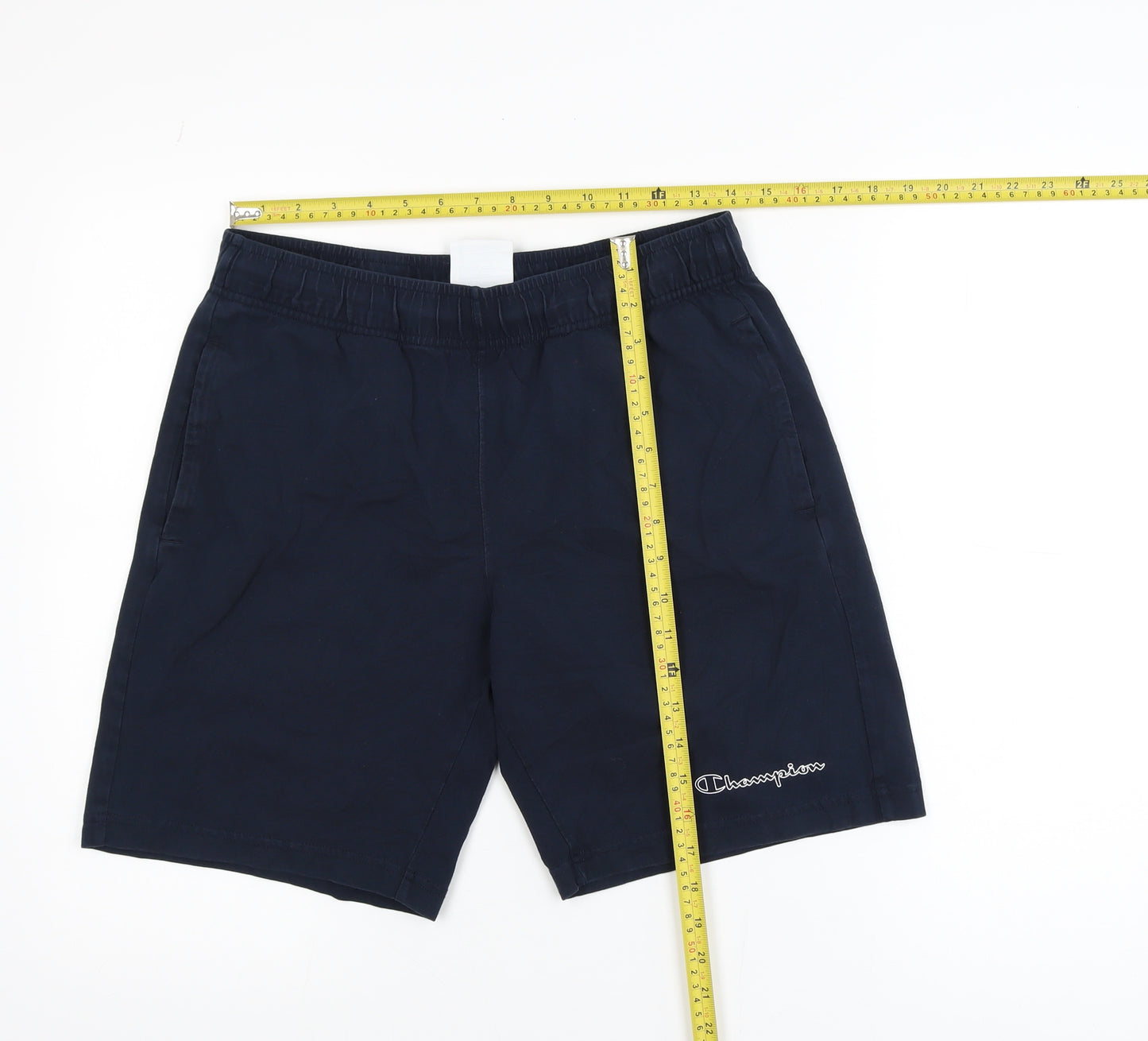 Champion Men's Blue Medium Sweat Shorts with Elastic Waist