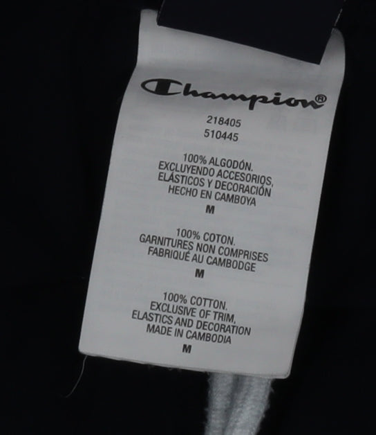 Champion Men's Blue Medium Sweat Shorts with Elastic Waist