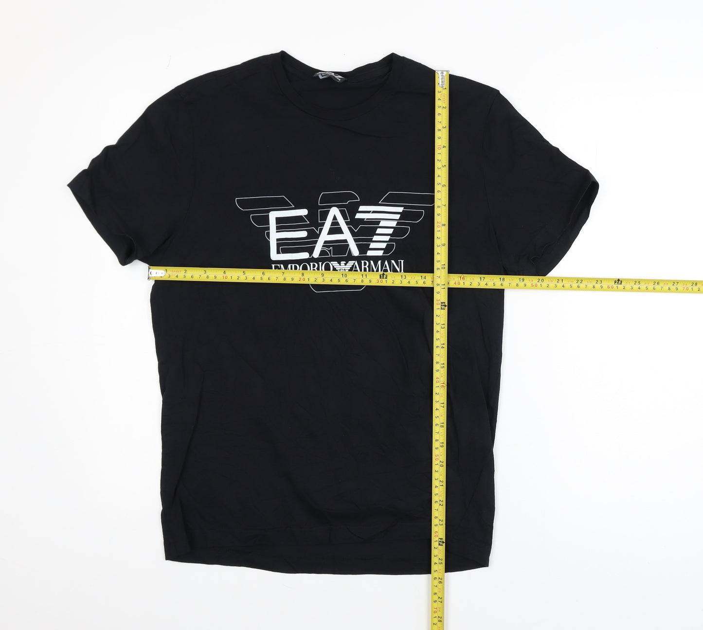 Emporio Armani EA7 Men's Black Cotton Crew Neck T-Shirt Size M