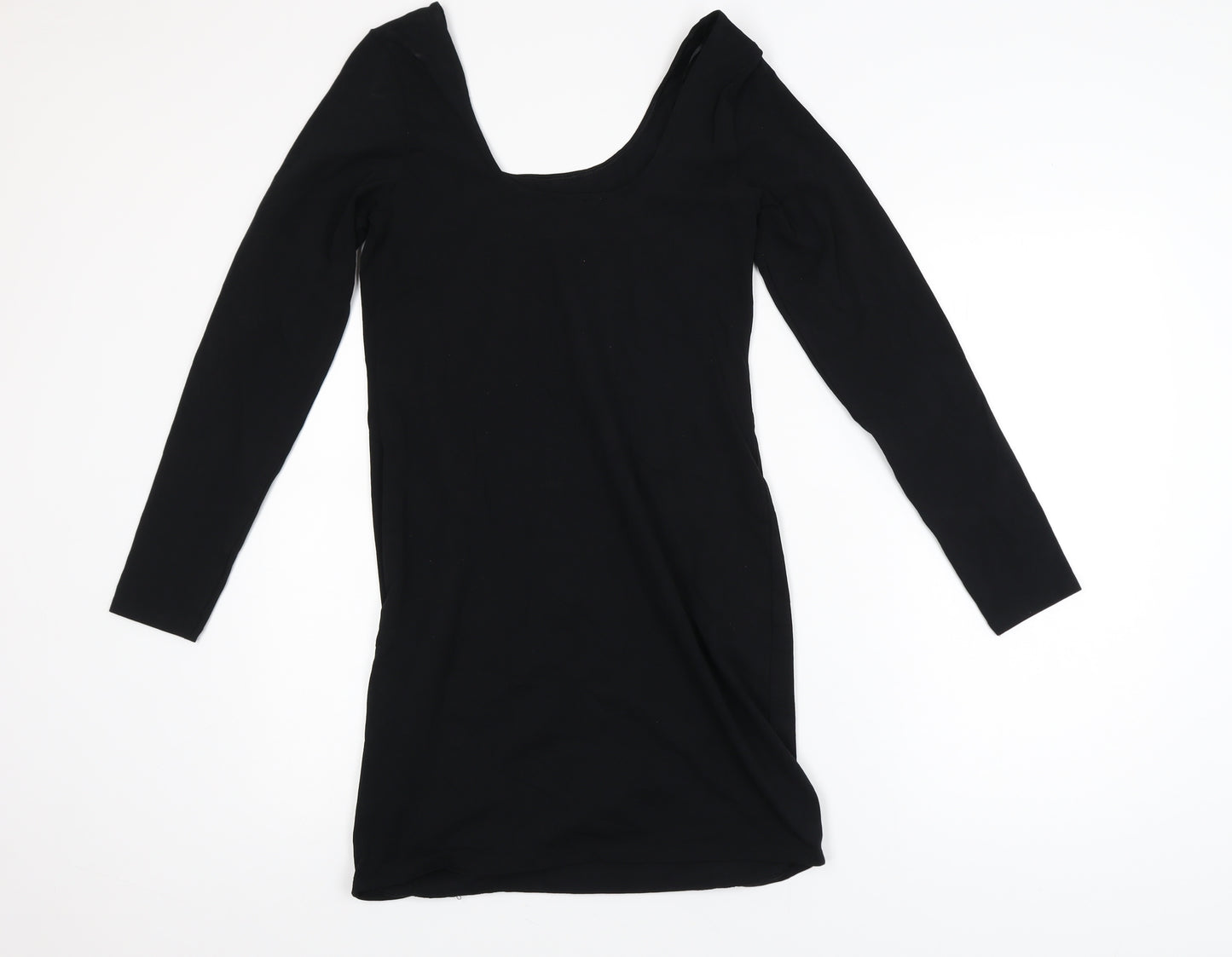 Miss Selfridge Women’s Black Bodycon Dress UK 14 Long Sleeve