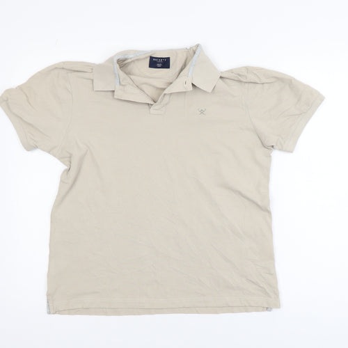 Hackett London Men's Beige Slim Fit Polo Shirt Size L