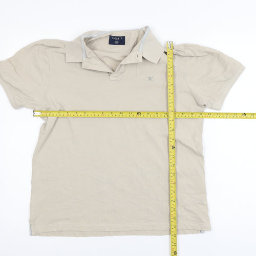 Hackett London Men's Beige Slim Fit Polo Shirt Size L