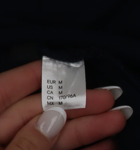 H&M Divided Women's Navy Blue Pullover Sweatshirt Size 12 Graphic Print