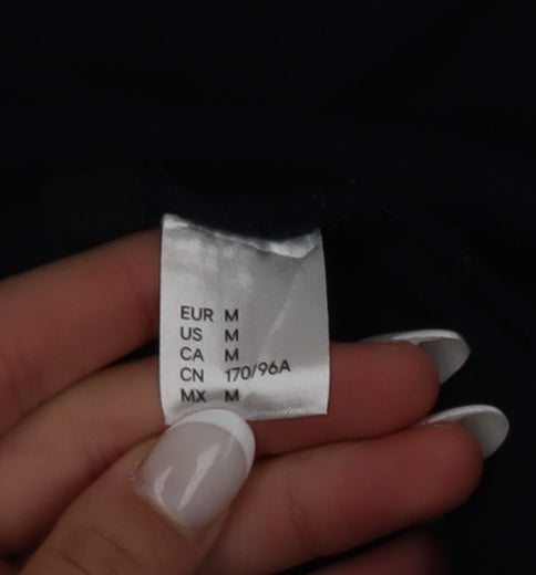 H&M Divided Women's Navy Blue Pullover Sweatshirt Size 12 Graphic Print