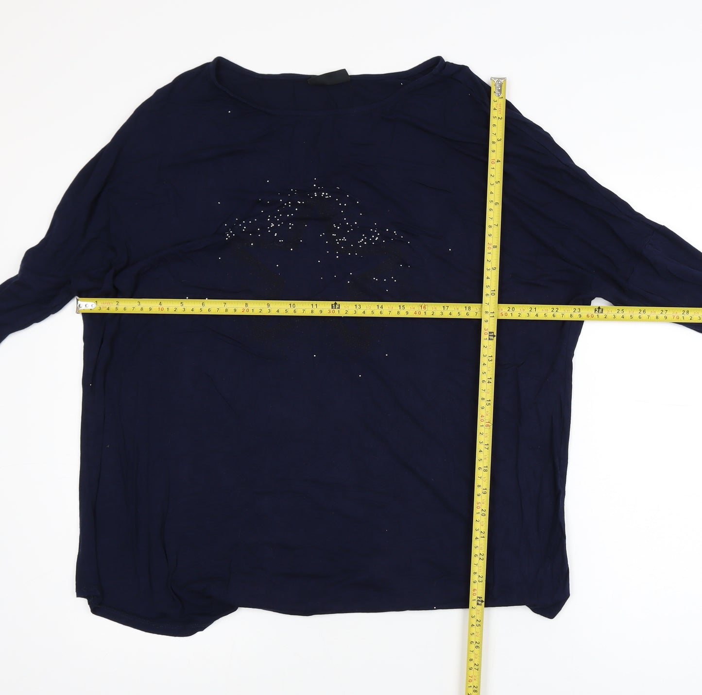 Wallis Women’s Blue Long Sleeve Beaded Blouse Size L