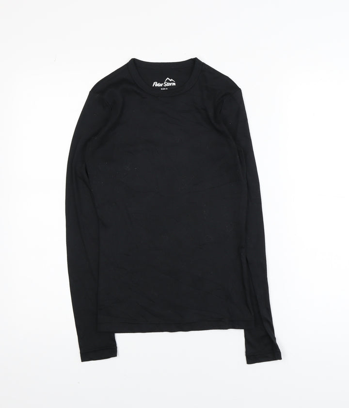 Peter Storm Women's Black Long Sleeve Basic T-Shirt Size 8