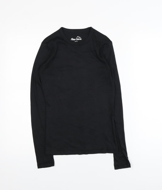 Peter Storm Women's Black Long Sleeve Basic T-Shirt Size 8